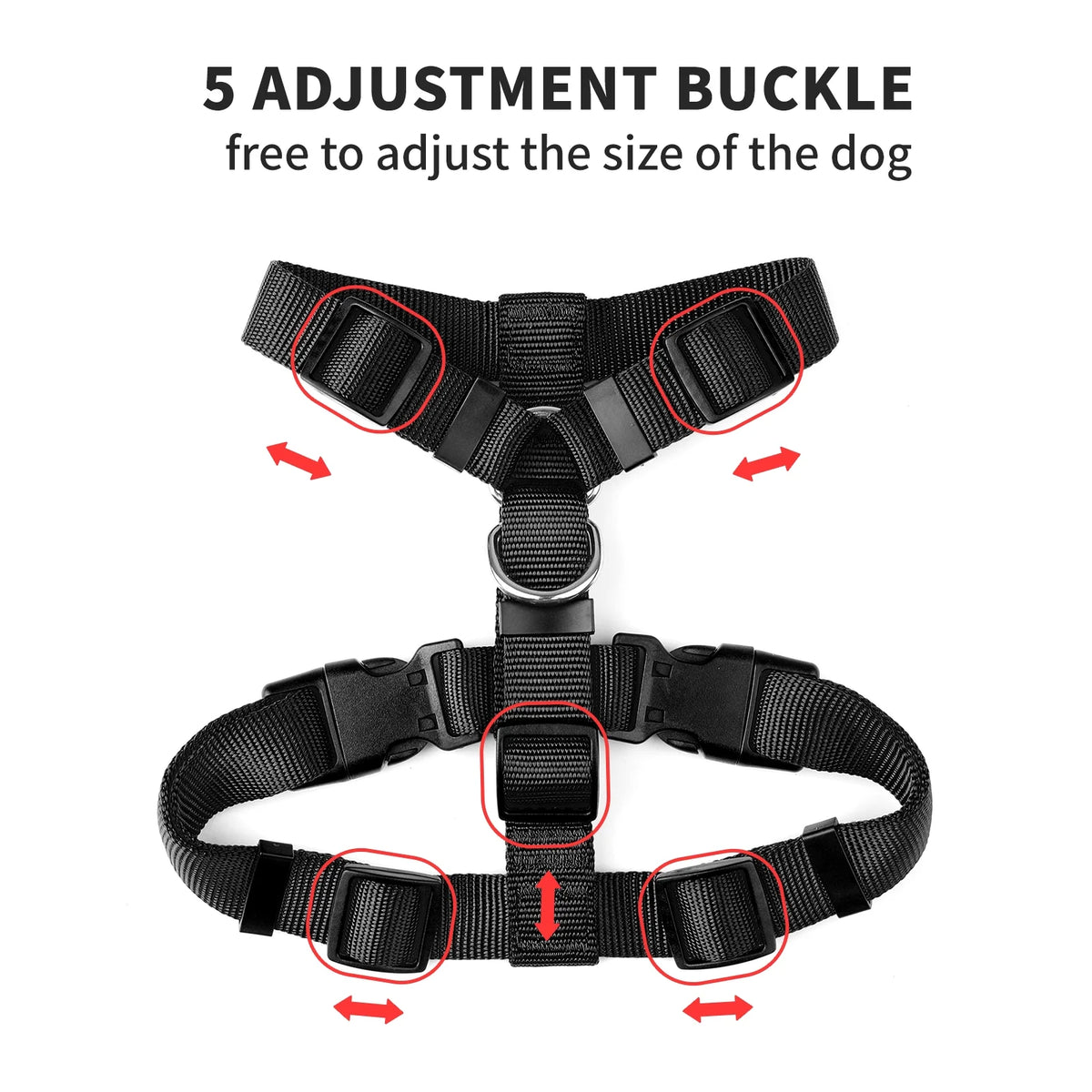 No Pull Dog Harness Soft Basic Nylon Adjustable Dog Vest Easy Walking Harness