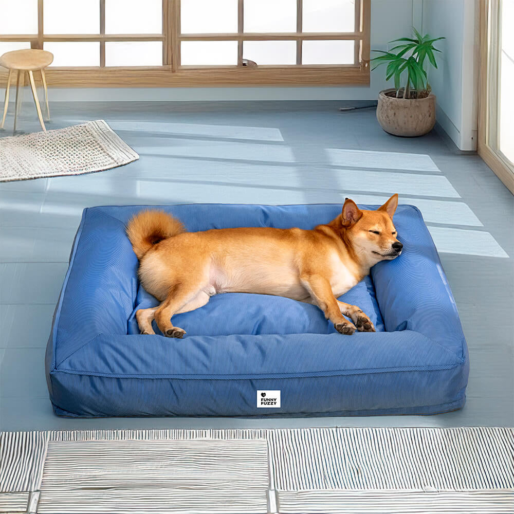 Dog bed disassembled for machine washing