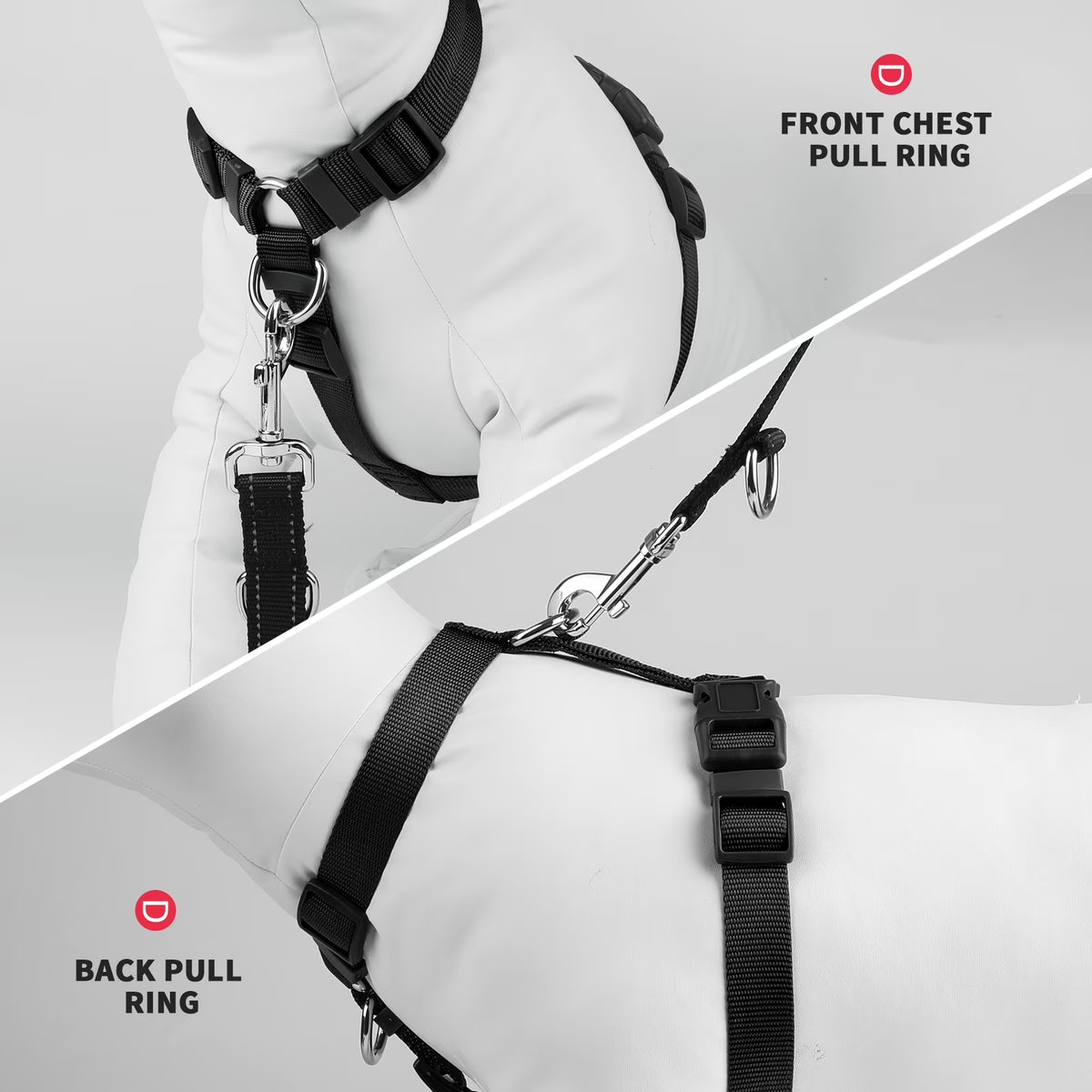 No Pull Dog Harness Soft Basic Nylon Adjustable Dog Vest Easy Walking Harness