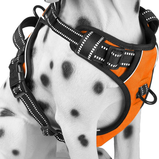 No Pull Dog Harness Large, Reflective Vest with Front Clip & Handle
