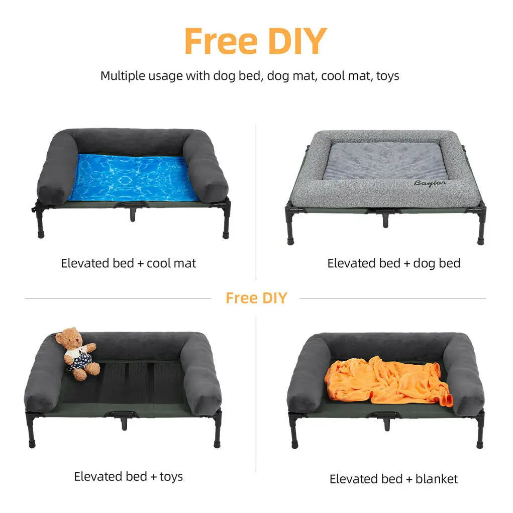 Elevated dog lounger sizes L, XL and 2XL