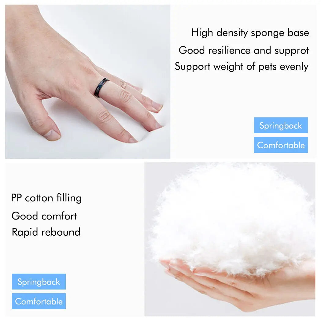 Orthopedic dog mattress roll-packed for shipping