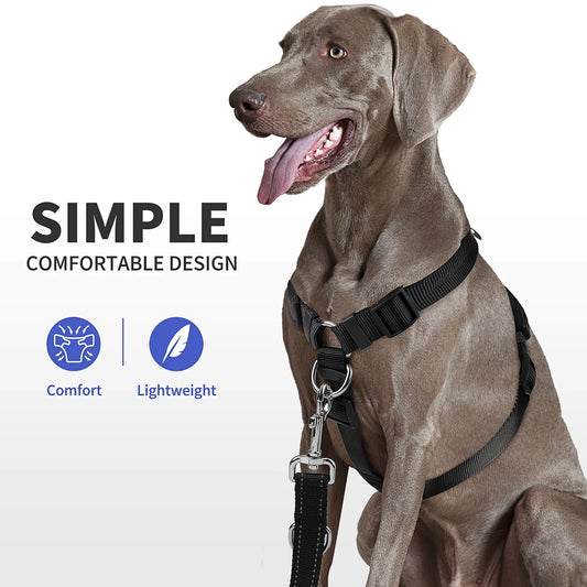 No Pull Dog Harness Soft Basic Nylon Adjustable Dog Vest Easy Walking Harness